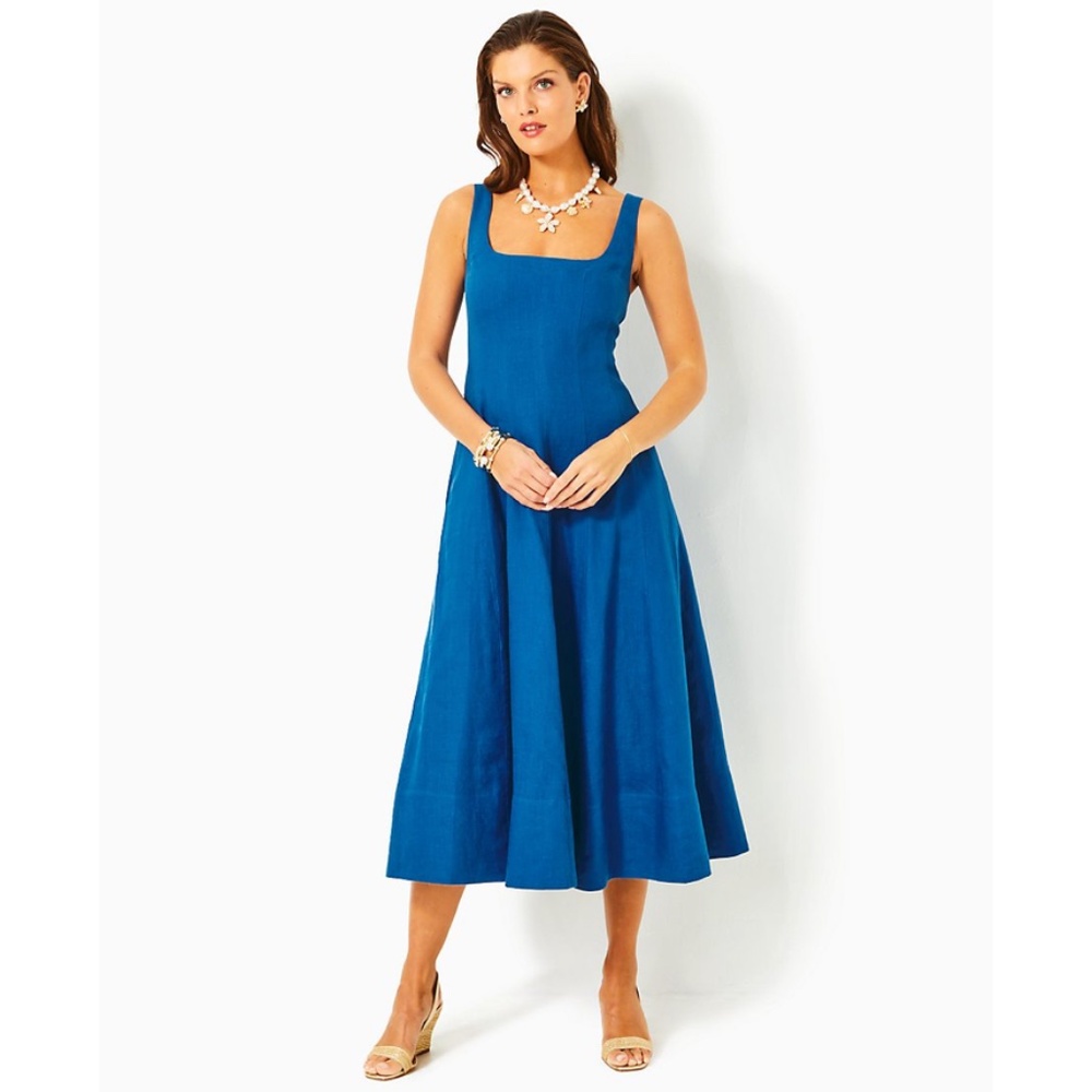 Lilly Pulitzer Blue Midi Dress